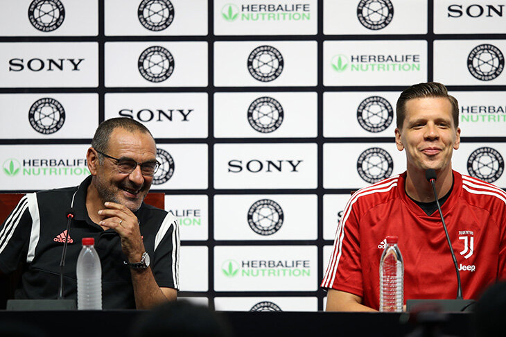 Maurizio Sarri i Wojciech Szczęsny